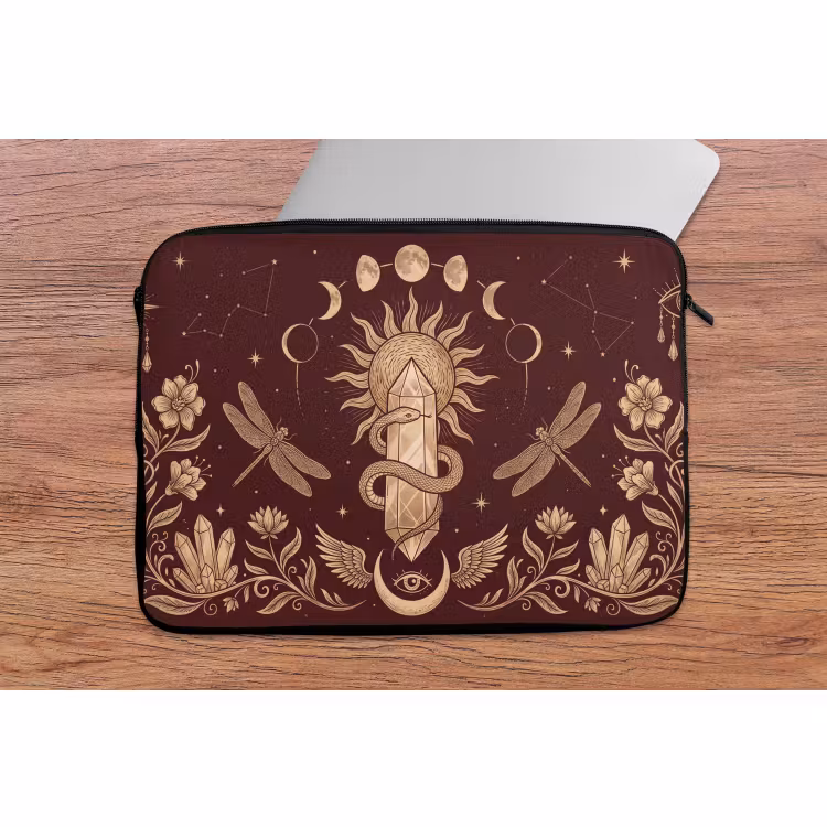 Laptophoes Mystiek - Hemel - Goud — 2