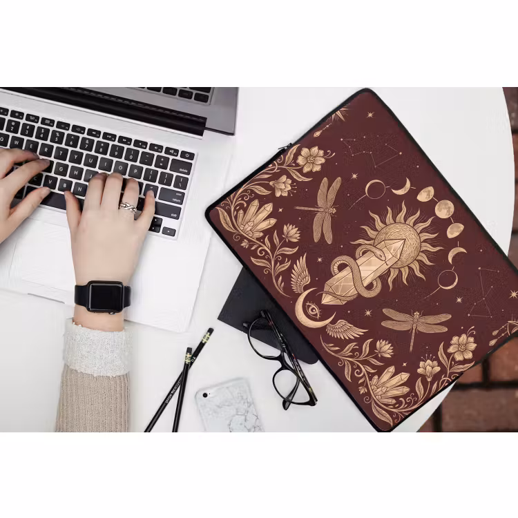 Laptophoes Mystiek - Hemel - Goud — 3