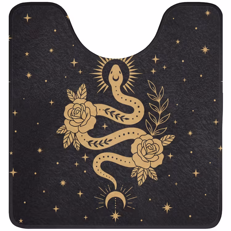 WC Mat - Slang - Bloemen - Mystiek — 1