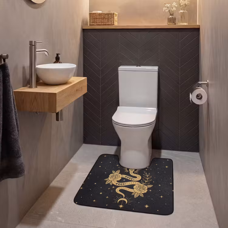 WC Mat - Slang - Bloemen - Mystiek — 2