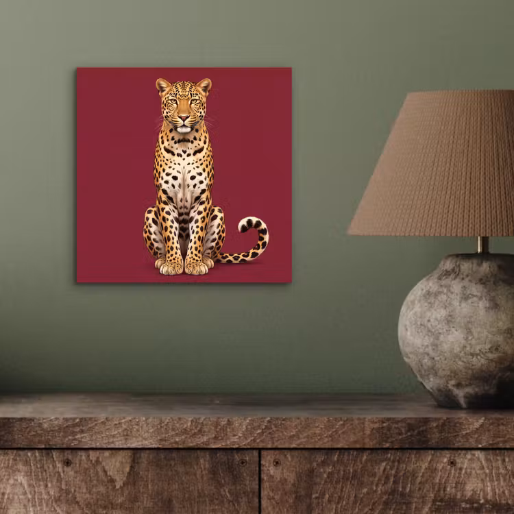 Aluminium schilderij - Kat - Dieren - Rood — 3