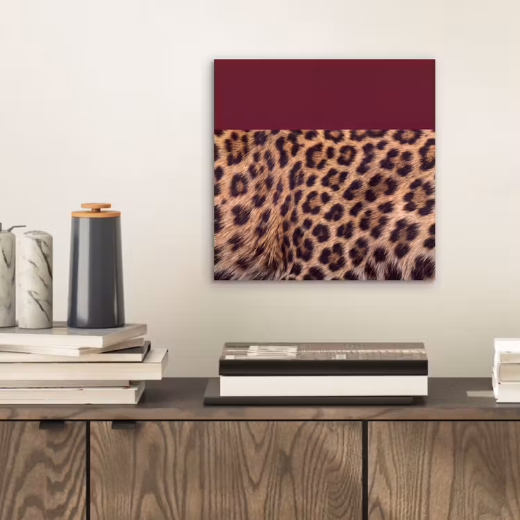 Aluminium schilderij - Vacht - Patroon - Bordeaux — 2