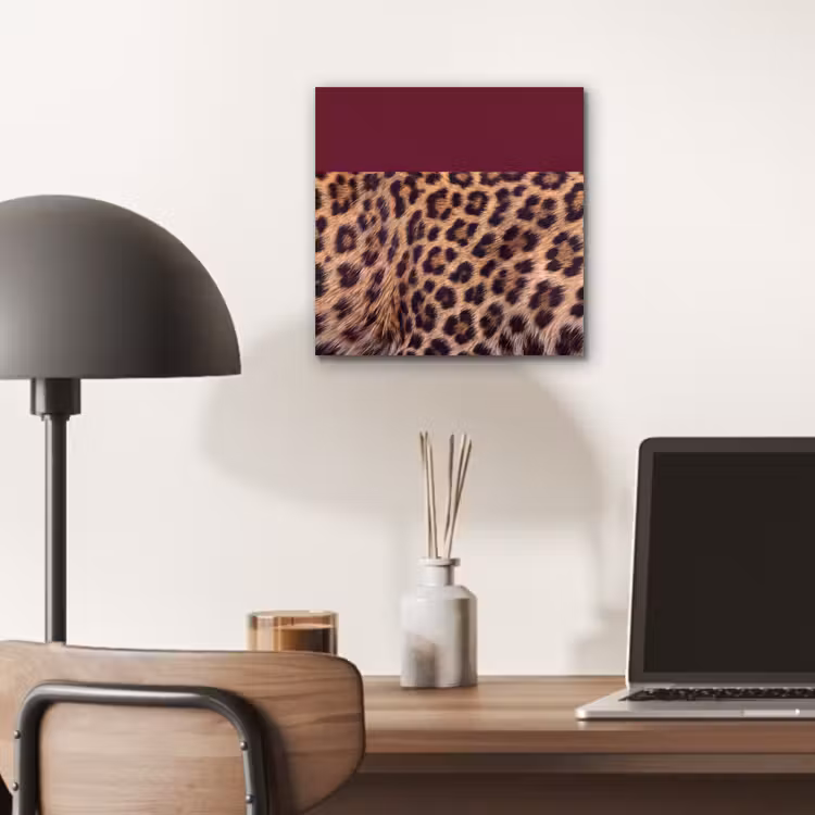 Aluminium schilderij - Vacht - Patroon - Bordeaux — 6