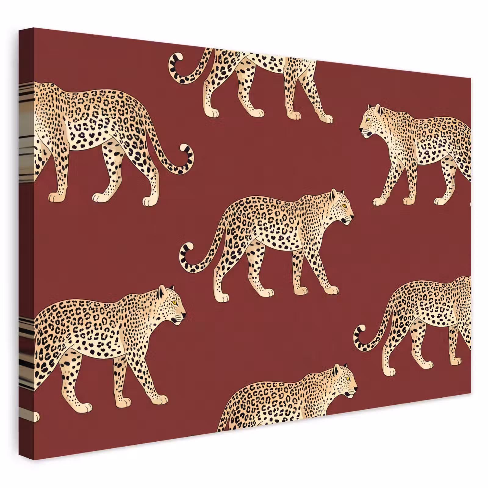 Buiten canvas - Katten - Patroon - Rood — 1