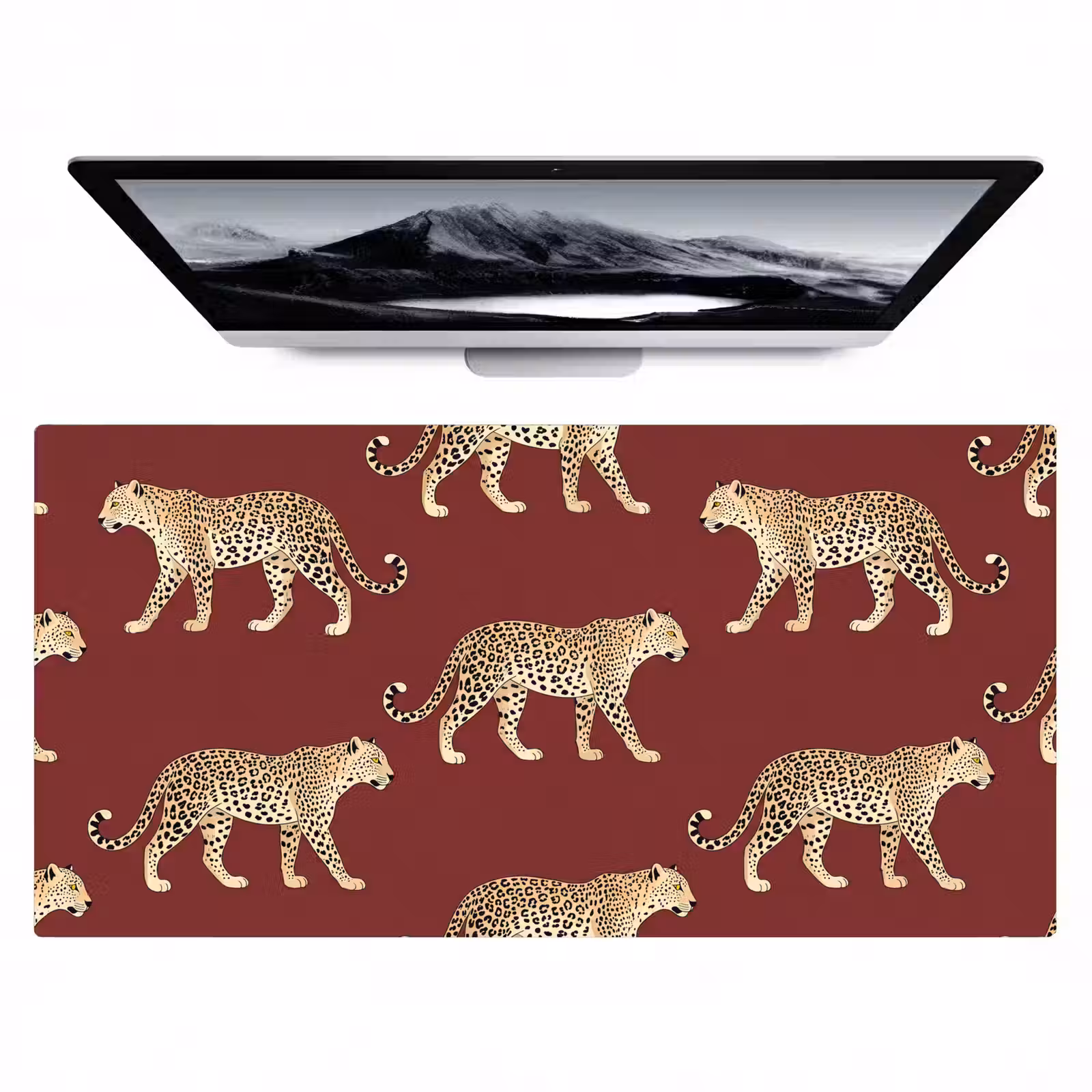 Bureau onderlegger - Katten - Patroon - Rood — 1