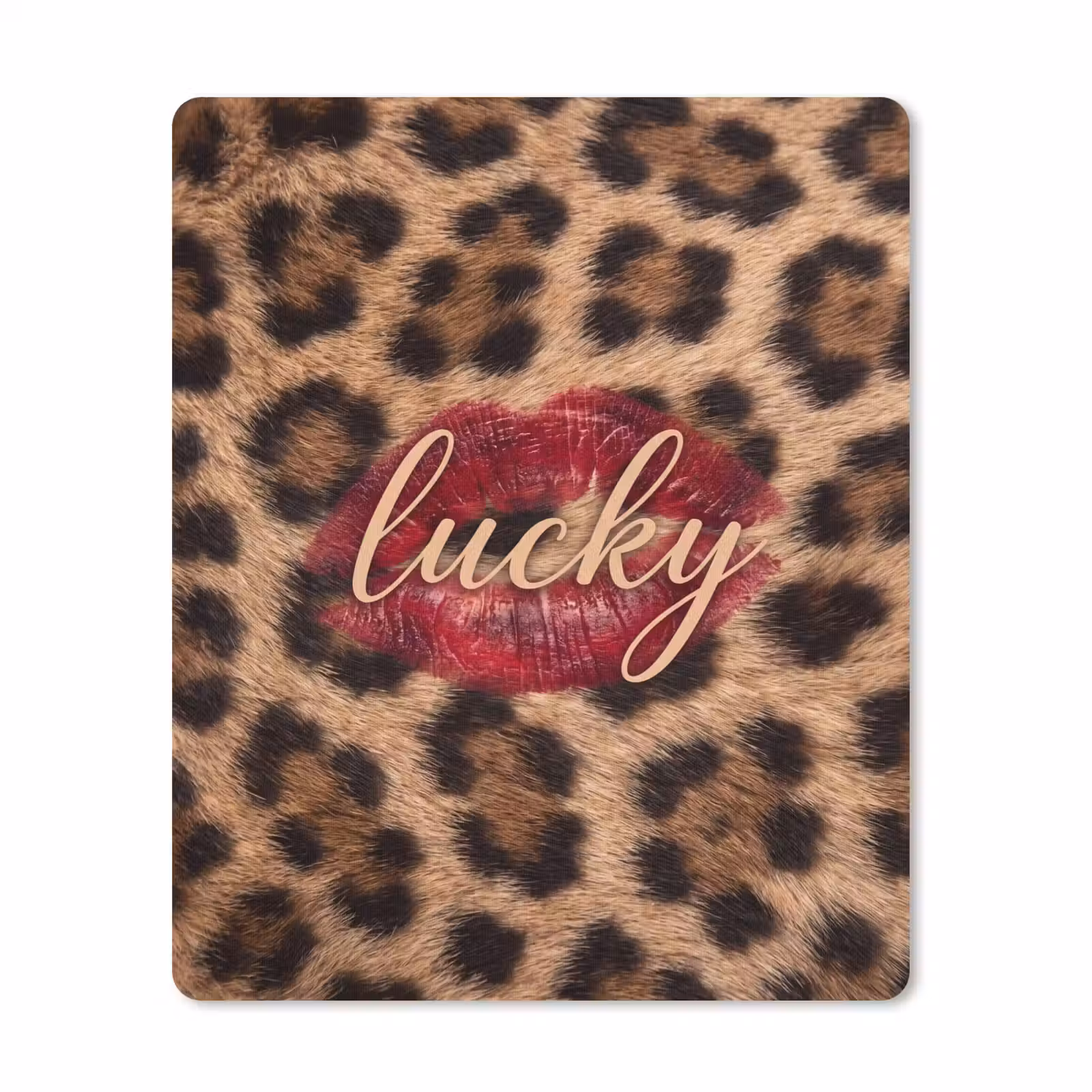 Muismat - Dierenprint - Lippen - Rood — 1