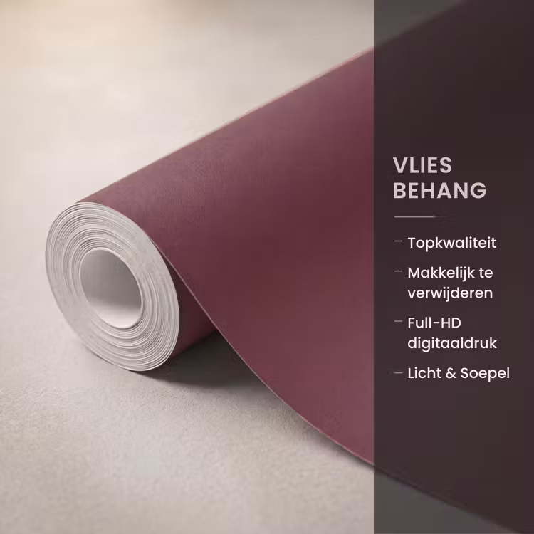 Behang - Vacht - Patroon - Bordeaux — 3