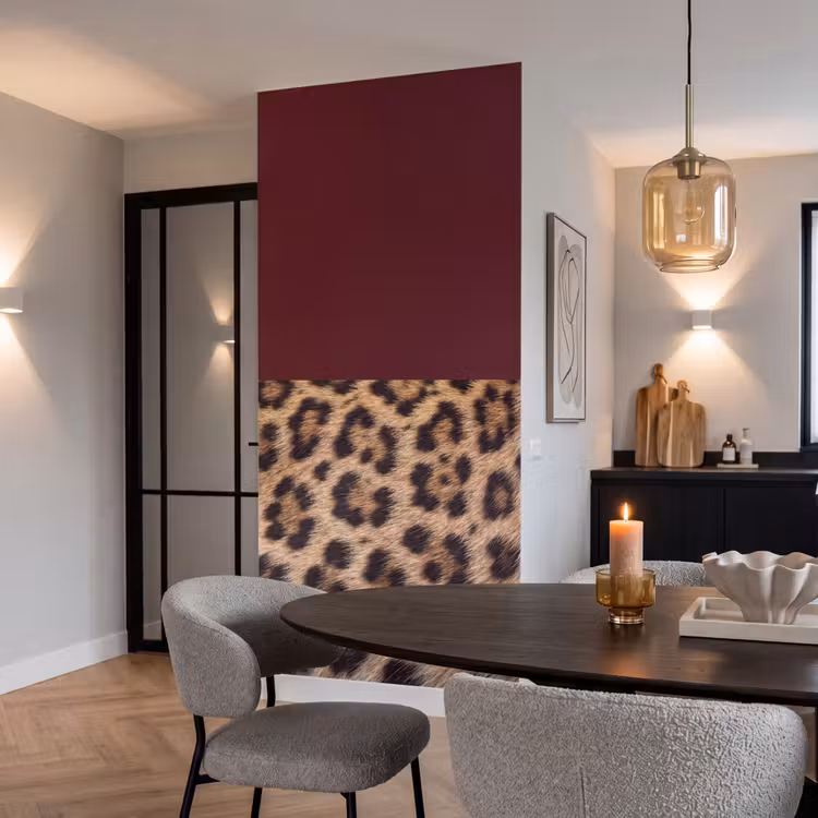 Behang - Vacht - Patroon - Bordeaux — 5