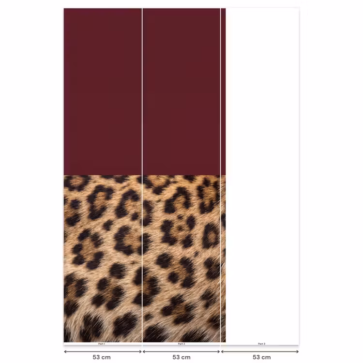 Behang - Vacht - Patroon - Bordeaux — 6