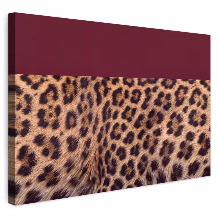 Buiten canvas - Vacht - Patroon - Bordeaux — 1