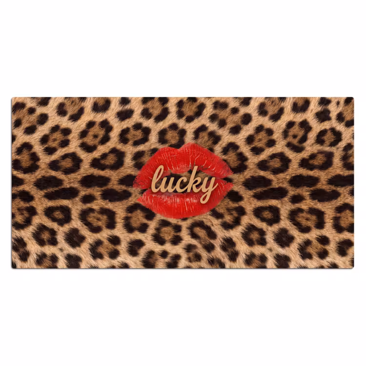Bureau onderlegger - Dierenprint - Lippen - Rood — 2