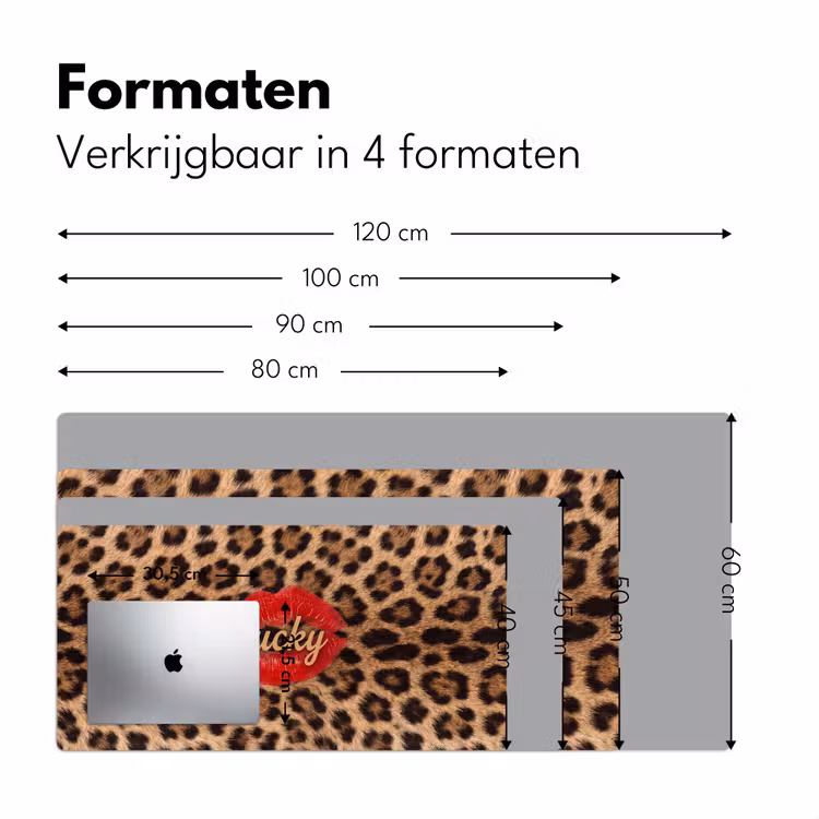 Bureau onderlegger - Dierenprint - Lippen - Rood — 8