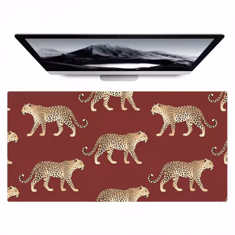 Bureau onderlegger - Katten - Patroon - Rood — 1