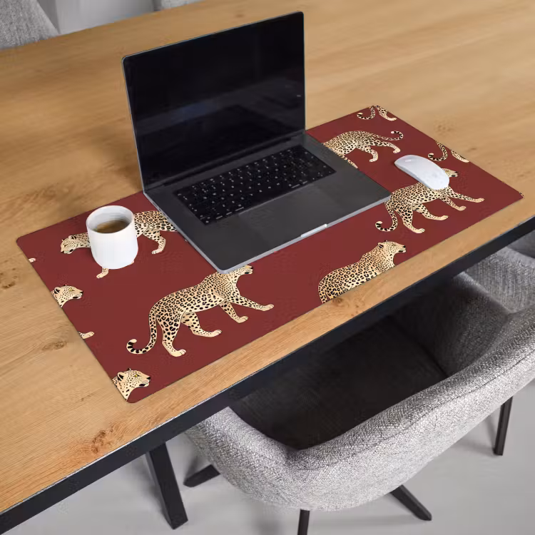 Bureau onderlegger - Katten - Patroon - Rood — 3