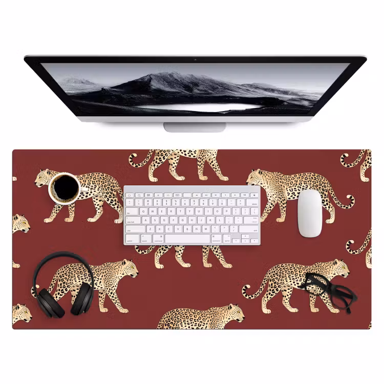Bureau onderlegger - Katten - Patroon - Rood — 4