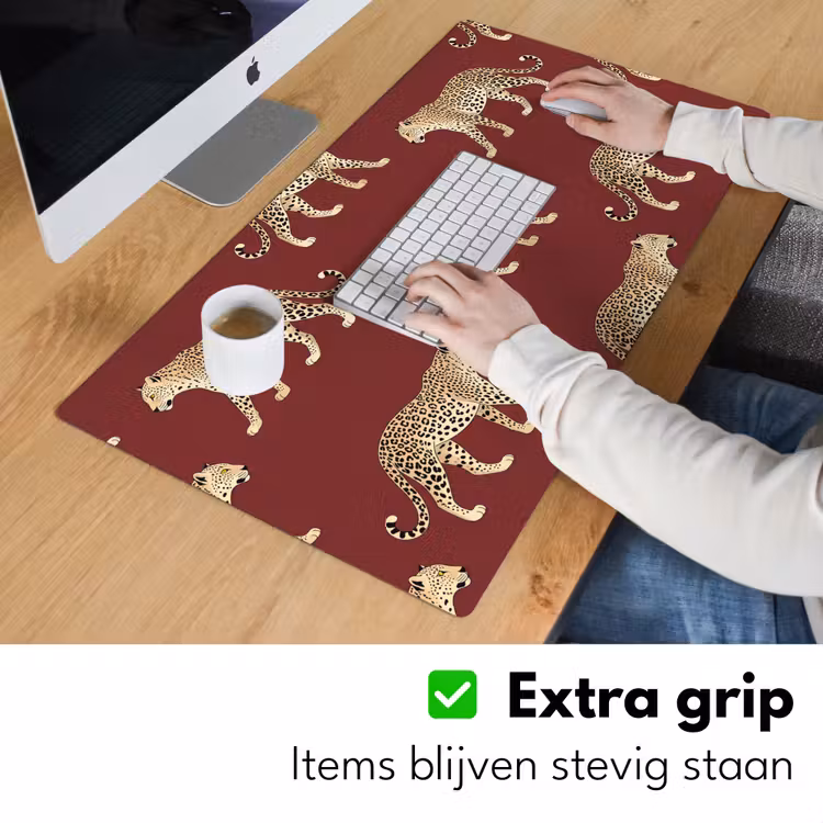 Bureau onderlegger - Katten - Patroon - Rood — 6