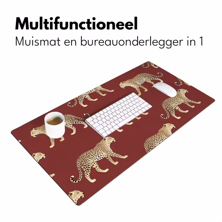 Bureau onderlegger - Katten - Patroon - Rood — 7