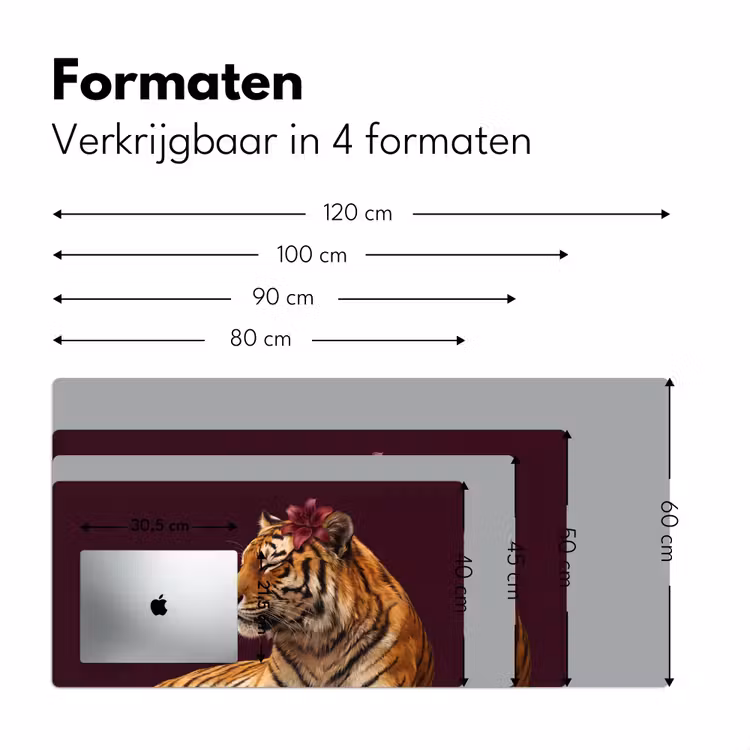 Bureau onderlegger - Tijger - Bloem - Dieren — 8