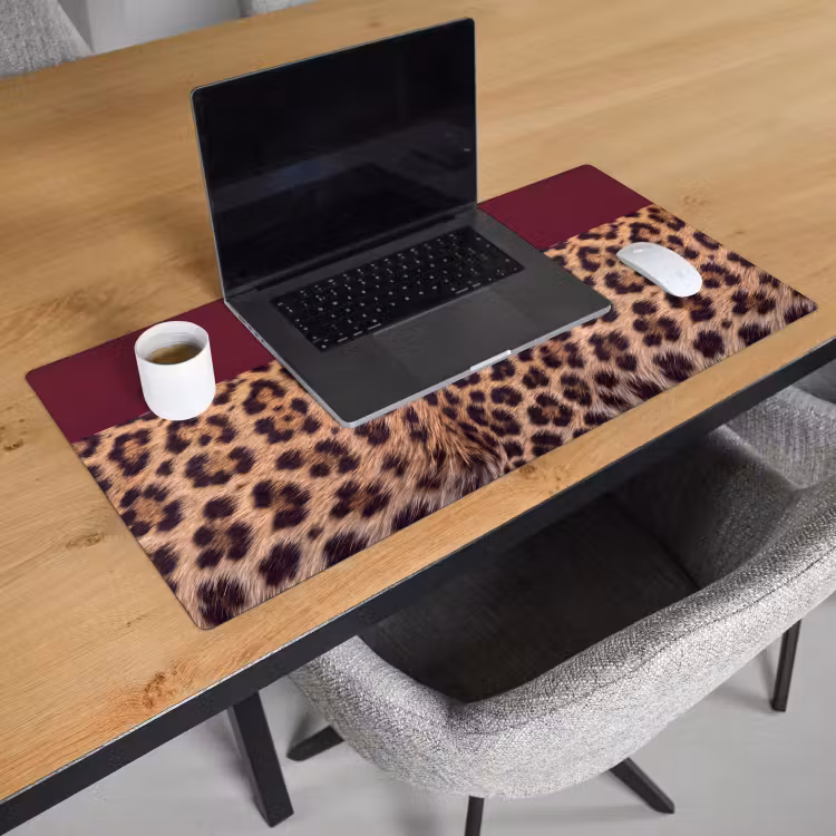 Bureau onderlegger - Vacht - Patroon - Bordeaux — 3