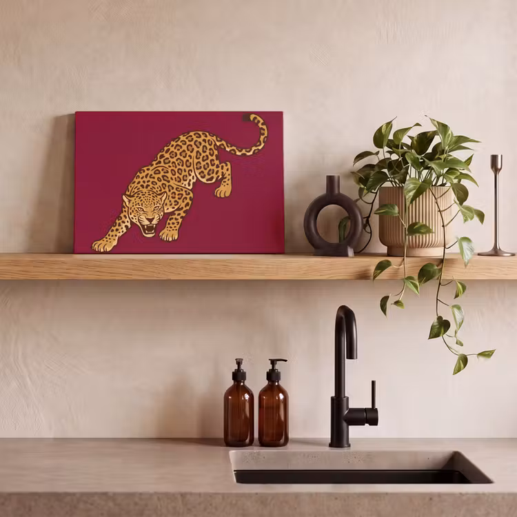 Canvas schilderij - Kat - Aanvallend - Dieren — 2