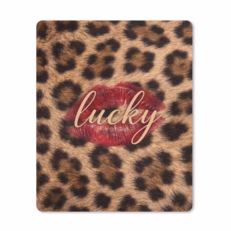 Muismat - Dierenprint - Lippen - Rood — 1