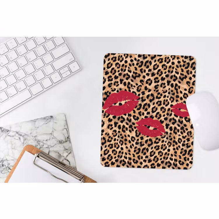 Muismat - Kusafdruk - Dierenprint - Rood — 4