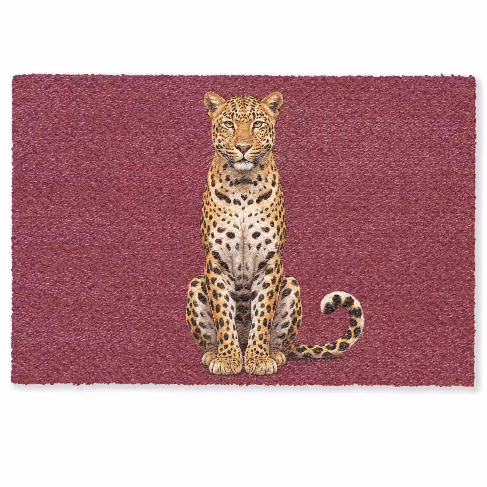 Deurmat - Kat - Dieren - Rood — 1