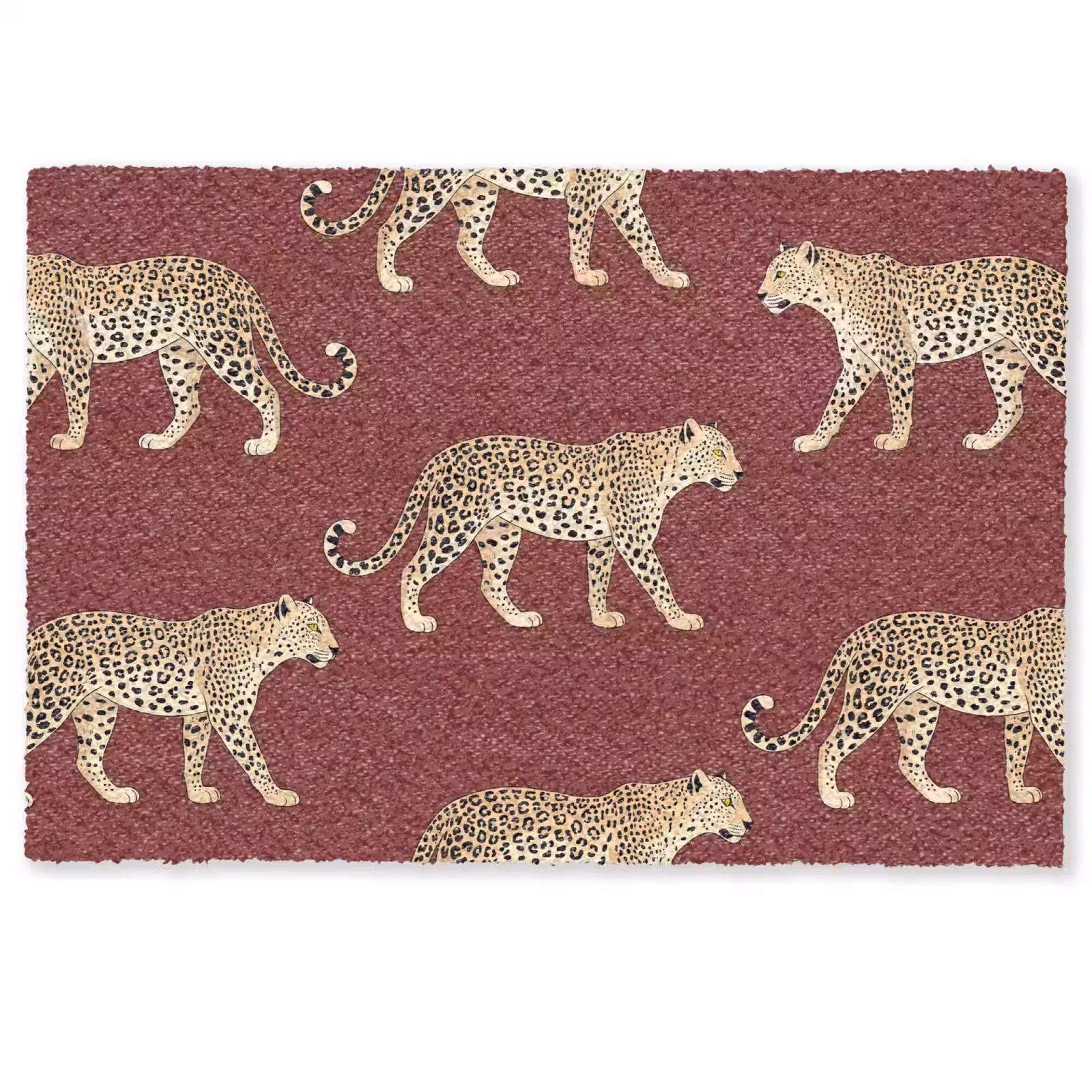Deurmat - Katten - Patroon - Rood — 1