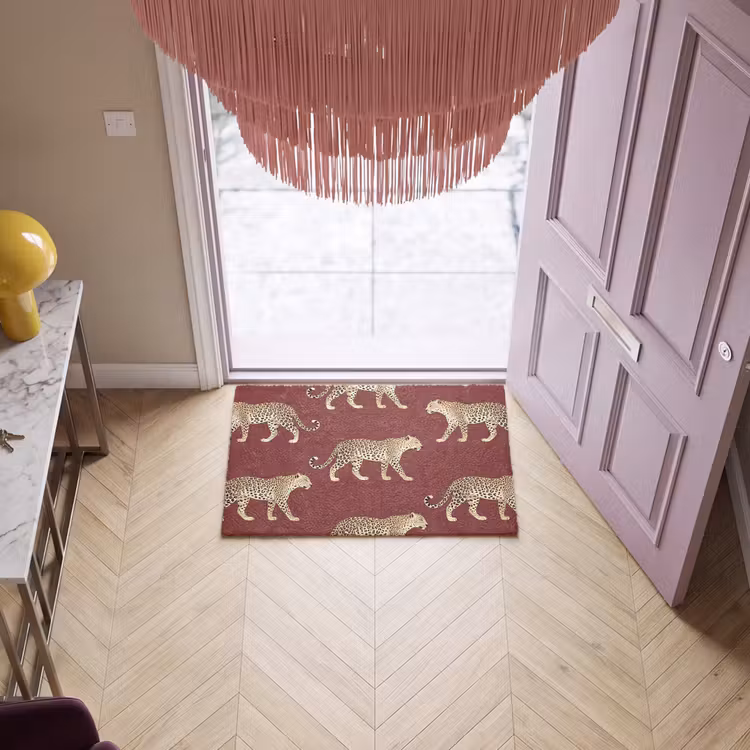 Deurmat - Katten - Patroon - Rood — 4