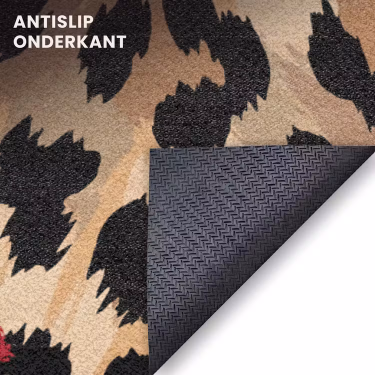Deurmat - Kusafdruk - Dierenprint - Rood — 6