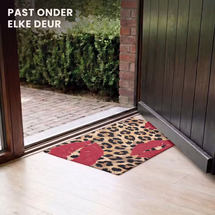 Deurmat - Kusafdruk - Dierenprint - Rood — 7