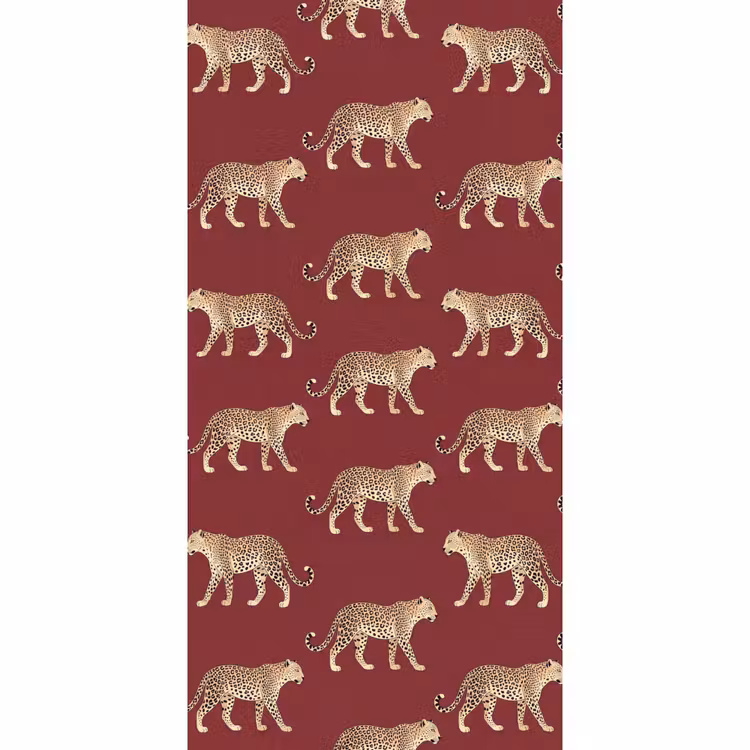 Behang - Katten - Patroon - Rood — 2