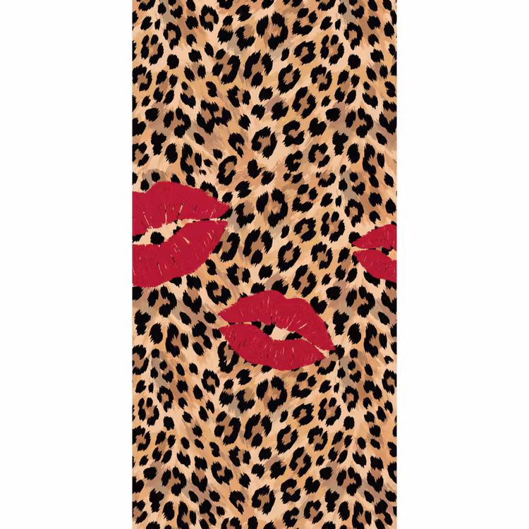 Behang - Kusafdruk - Dierenprint - Rood — 2