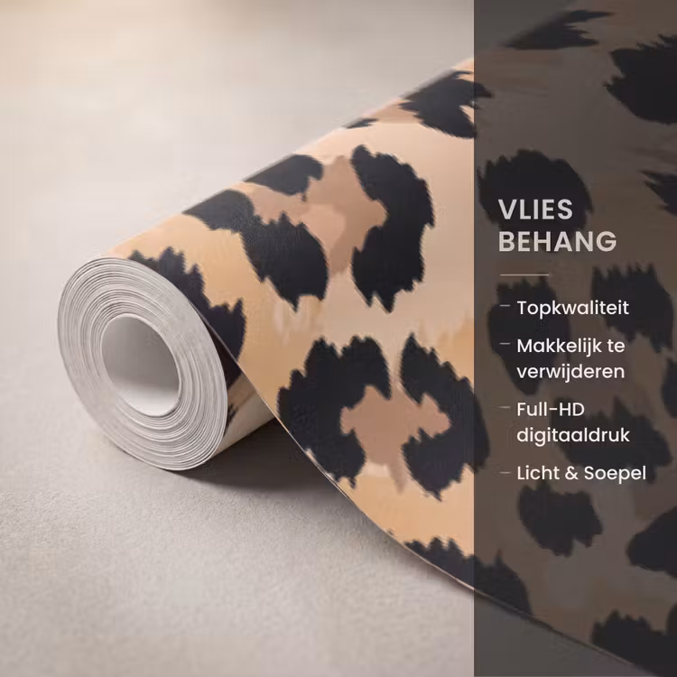 Behang - Kusafdruk - Dierenprint - Rood — 3