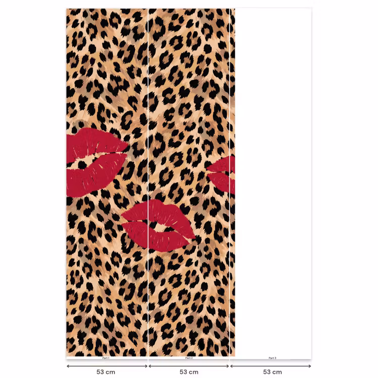 Behang - Kusafdruk - Dierenprint - Rood — 6