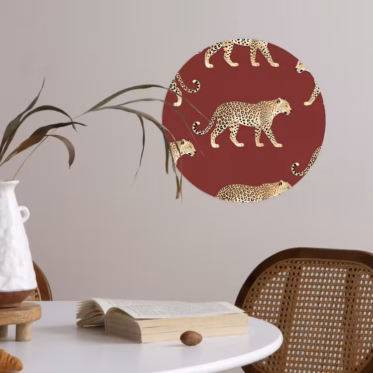 Behangcirkel - Katten - Patroon - Rood — 4