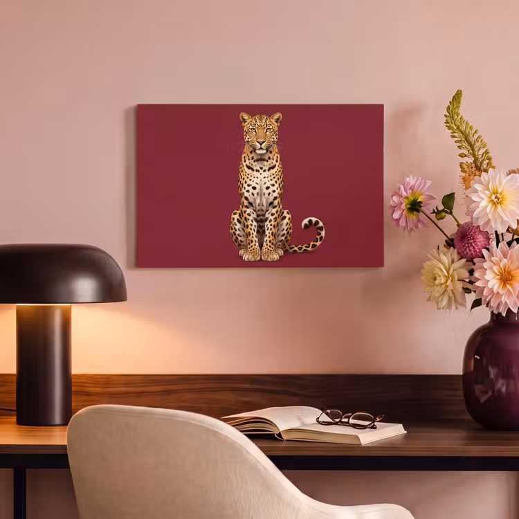 Canvas schilderij - Kat - Dieren - Rood — 3