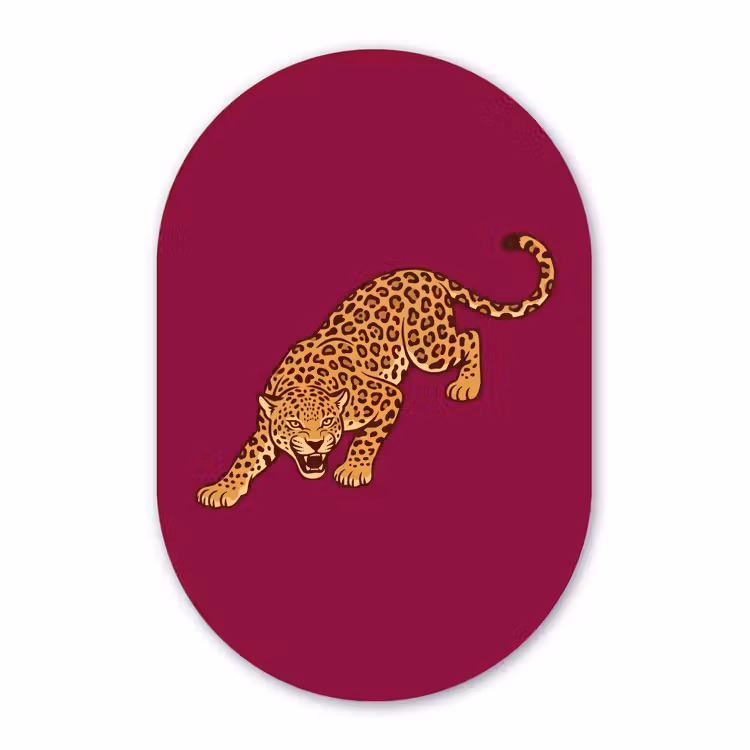 Muurovaal glas - Kat - Aanvallend - Dieren — 1
