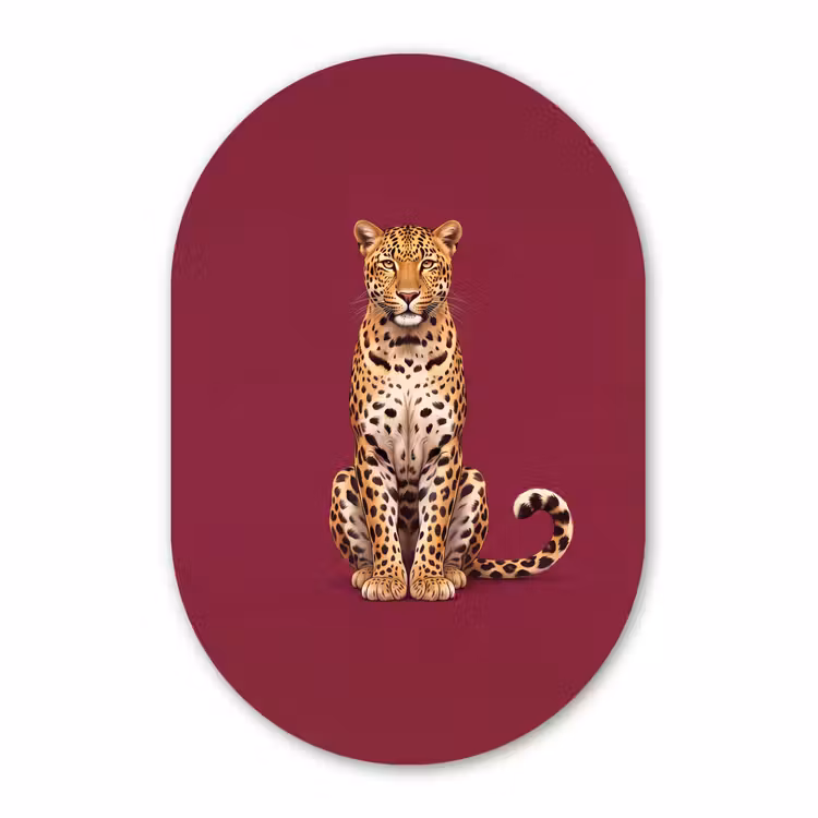 Muurovaal - Kat - Dieren - Rood — 3