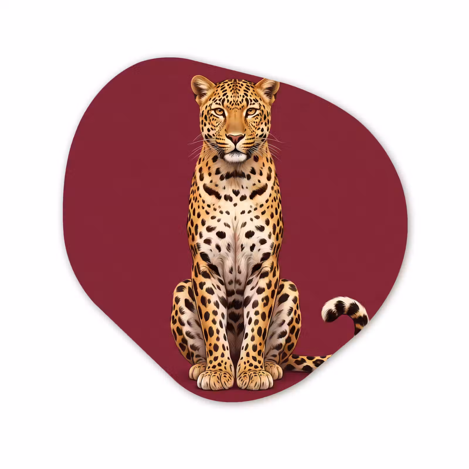 Organisch schilderij glas - Kat - Dieren - Rood — 1