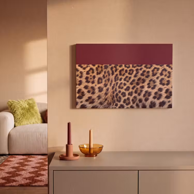 Canvas schilderij - Vacht - Patroon - Bordeaux — 1