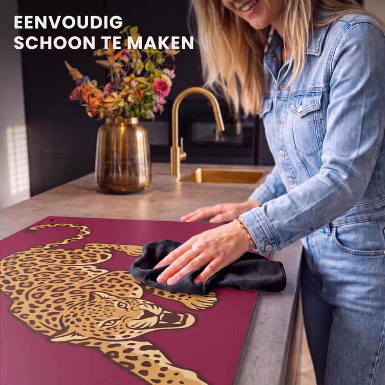 Inductiebeschermer & spatscherm (2in1) - Kat - Aanvallend - Dieren — 5