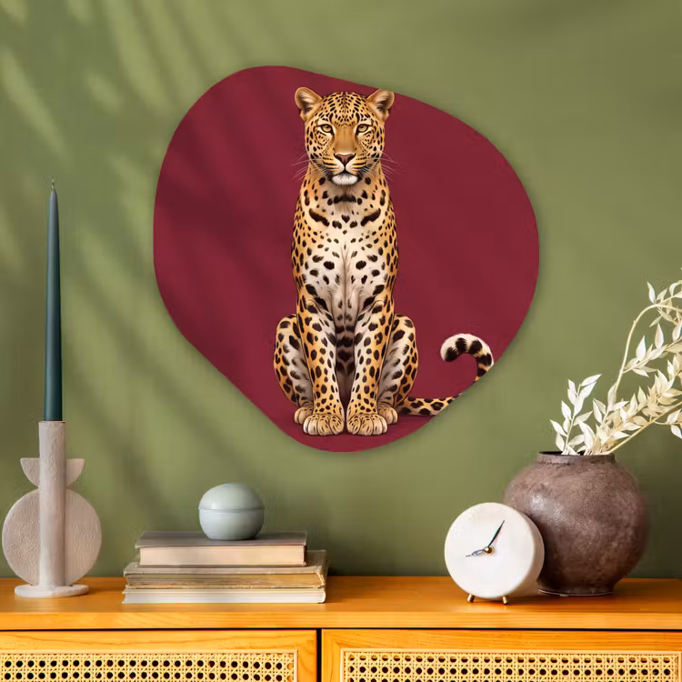 Organisch schilderij glas - Kat - Dieren - Rood — 2
