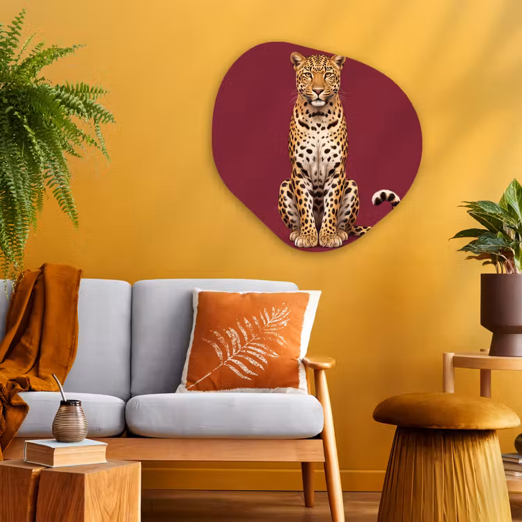 Organisch schilderij glas - Kat - Dieren - Rood — 3
