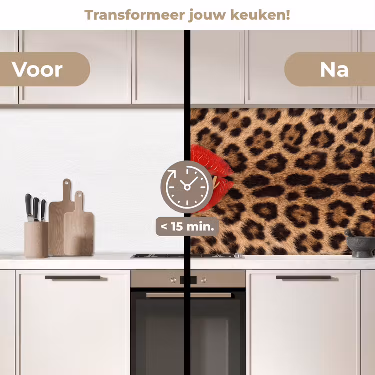 Keuken achterwand - Dierenprint - Lippen - Rood — 3