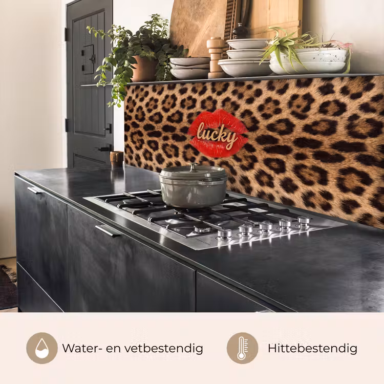 Keuken achterwand - Dierenprint - Lippen - Rood — 5