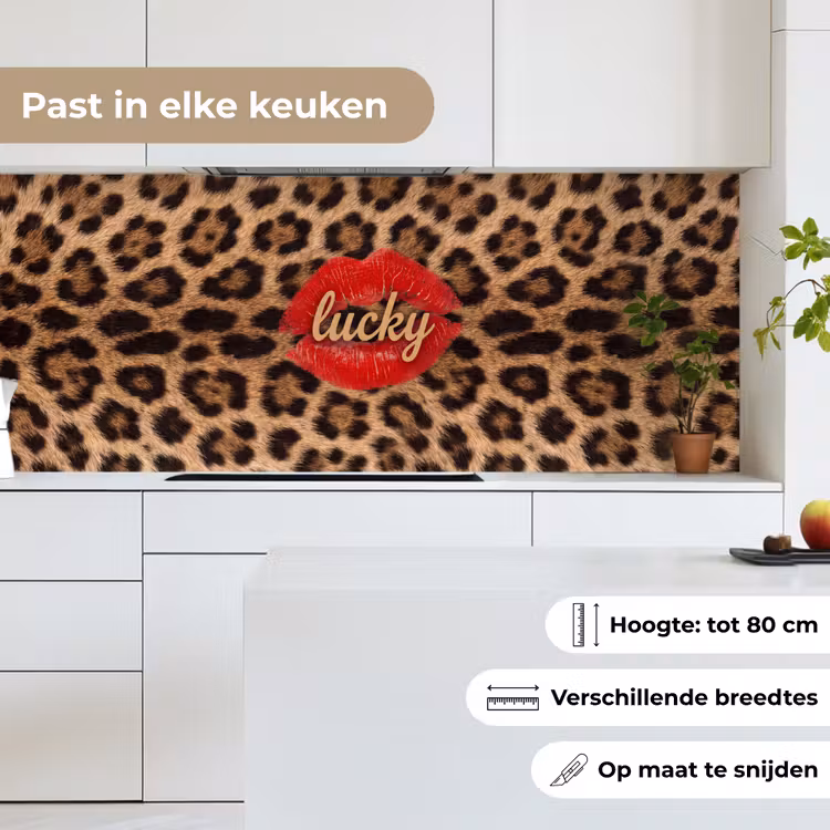 Keuken achterwand - Dierenprint - Lippen - Rood — 7