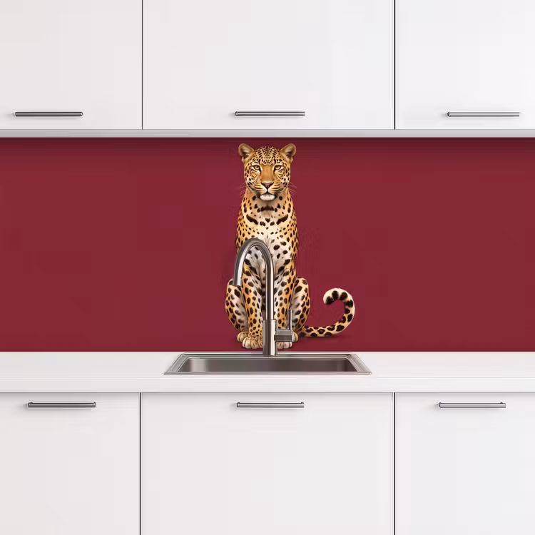Keuken achterwand - Kat - Dieren - Rood — 4