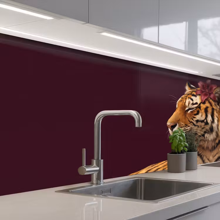 Keuken achterwand - Tijger - Bloem - Dieren — 2