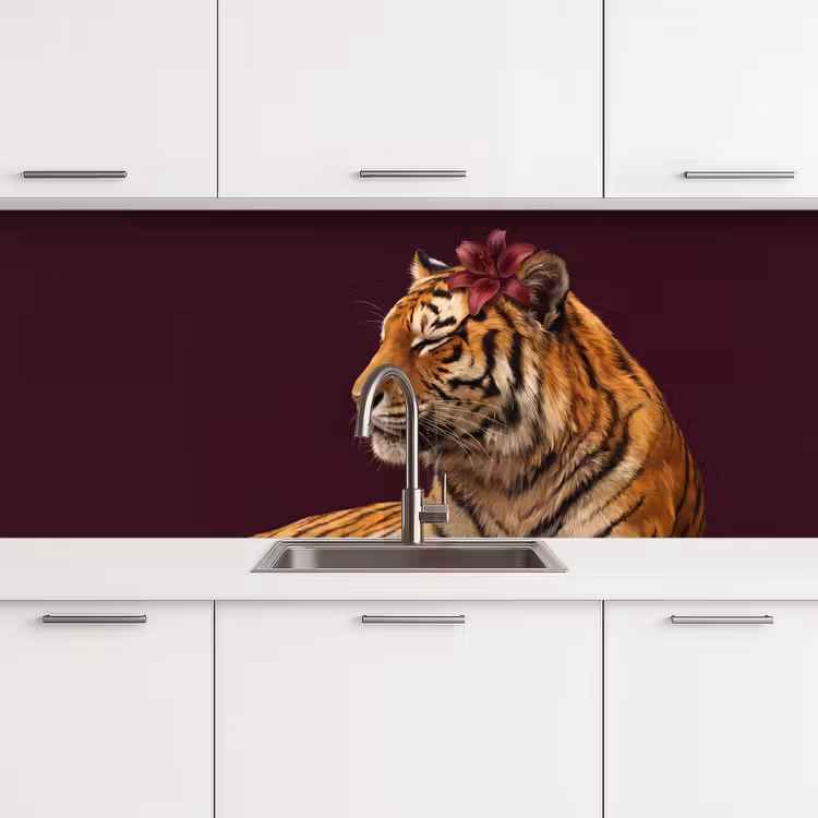 Keuken achterwand - Tijger - Bloem - Dieren — 4